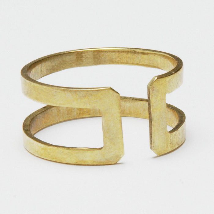 Open Brass Bombshell Ring