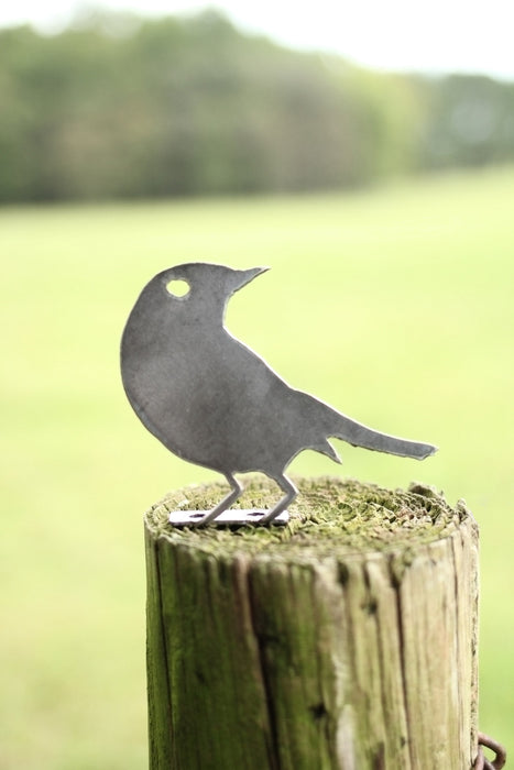 Metal Bird Statue - Sparrow Decor