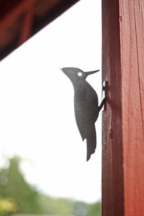 Metal Bird Statue - Woodpecker Bird Art