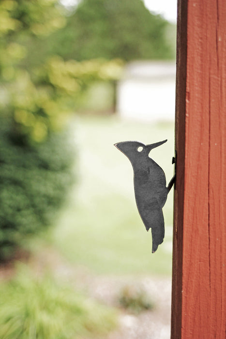 Metal Bird Statue - Woodpecker Bird Art