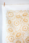 Sunflower Garden Tea Towel  |  cottagecore flour sack tea towel sunflower kitchen towel mothers day pastel grandmillennial floral decor