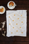 Sundance Pattern Tea Towel  |  yellow hand towel flour sack kitchen dish towel