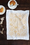 Sunflower Garden Tea Towel  |  cottagecore flour sack tea towel sunflower kitchen towel mothers day pastel grandmillennial floral decor