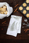 Fern Fronds Tea Towel  |  cottagecore kitchen towel mothers day pastel botanical flour sack tea towel grandmillenial floral decor