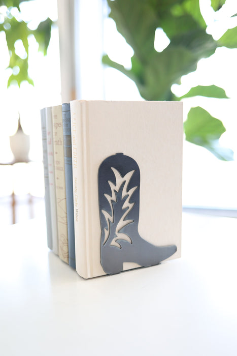 Cowgirl / Cowboy Boot Bookend | horse lover country western home decor bookcase organization book shelf gift for her gift for him