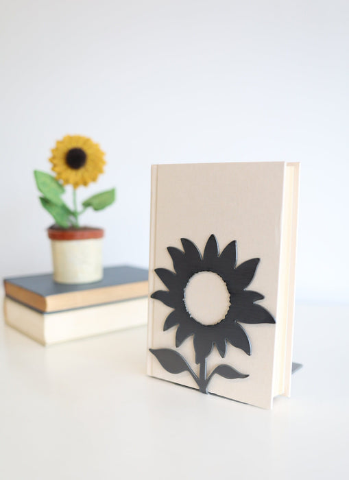 Sunflower Bookend | sunflower bookend flower lover floral home decor bookcase organization book shelf gift for her