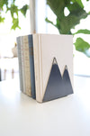 Mountain Bookend | outdoor lover home decor hiking adventurer bookcase organization book shelf gift for him