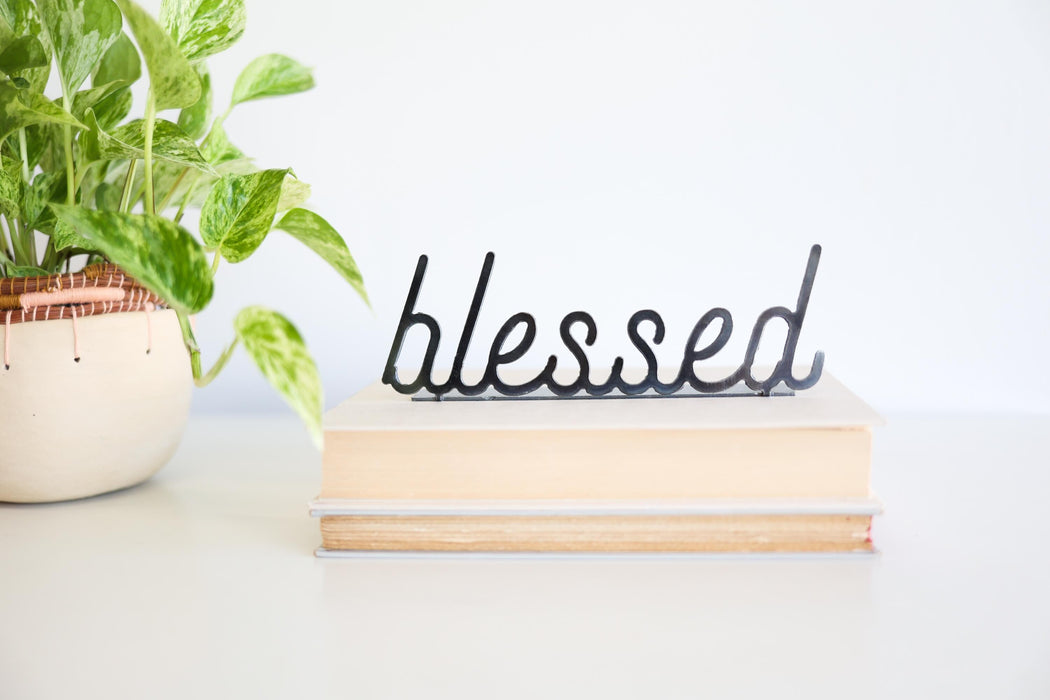 Blessed Word Sign | inspiring word art blessed sign encouragement gift inspirational decor housewarming gift farmhouse positive home