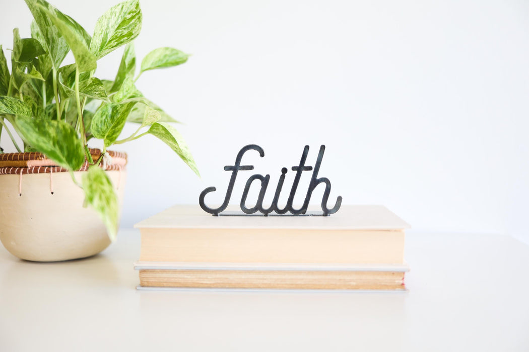 Faith Word Sign | inspiring word art faith sign encouragement gift inspirational decor housewarming gift farmhouse positive home