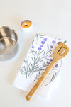 Lavender Tea Towel | floral kitchen towel baking hand towel spring lilac garden hostess gift botanical towel