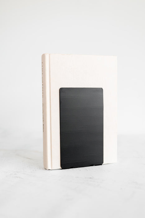Black Metal Bookend | home office bookend simple bookshelf organizer reading nook farmhouse decor housewarming gift organized home