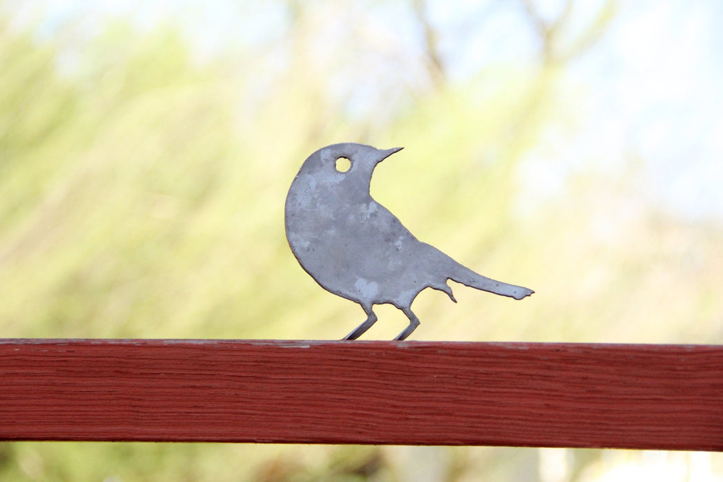 Metal Bird Statue - Sparrow Decor