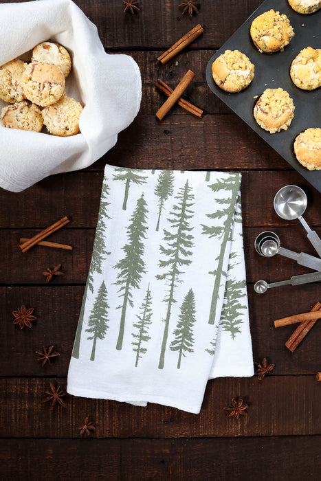 Redwood Christmas Trees Tea Towel
