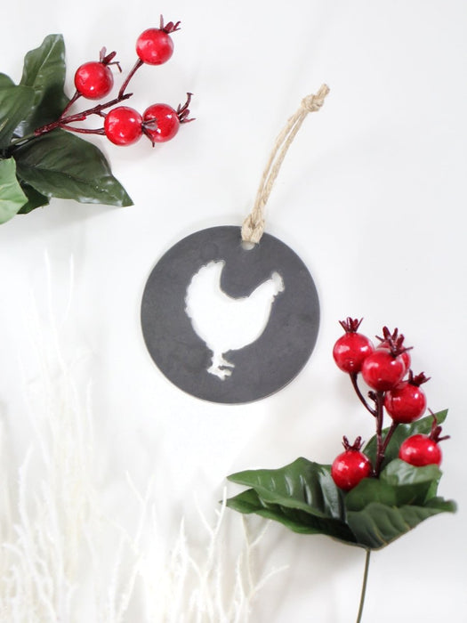 Chicken Christmas Tree Ornament - Highland Ridge Decor