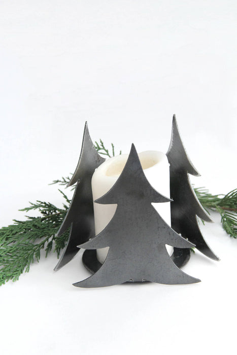Christmas Tree Candle Holder - Large |  rustic christmas home decor votive holder holiday decoration gift for mom gift for her
