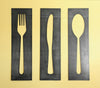 Fork Knife Spoon Wall Art Panel Set |  modern kitchen wall art kitchen decor restaurant decor handmade industrial farmhouse kitchen