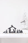 Nativity Set Christmas Decoration |  minimal nativity set metal farmhouse rustic holiday decor
