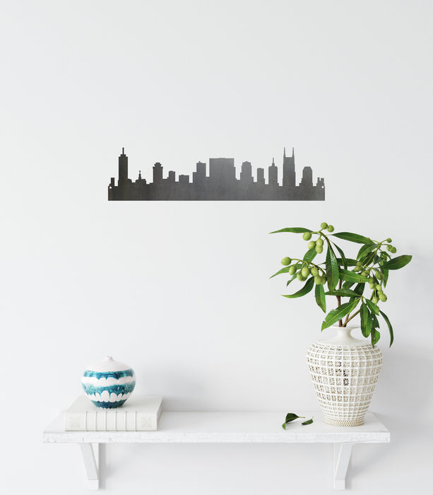 Nashville Skyline Metal Art Small | Tennessee home decor gift for him farmhouse wall art man cave decor sports gift state decor