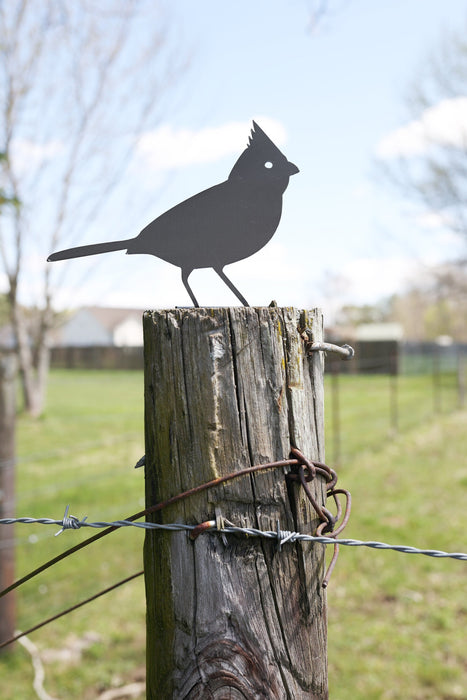 Metal Bird Cardinal Statue |   garden ornament bird art bird watcher grandparent gift lawn patio