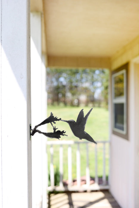 Hummingbird Statue Metal Bird Art |  bird watcher garden gift farmhouse decor garden statue bird art rustic outdoor cottage landscape nature