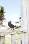 Metal Bird Statue - Sparrow  |   bird watcher garden gift rustic outdoor patio decor grandparent gift