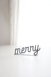 Merry Word Sign  |  merry word art holiday gift metal sign merry gift inspirational decor housewarming gift farmhouse calm home