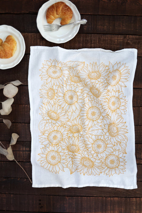 Teacher Gift Set | Sunflower towel fern sticker joy Christmas ornament gift for her bundle