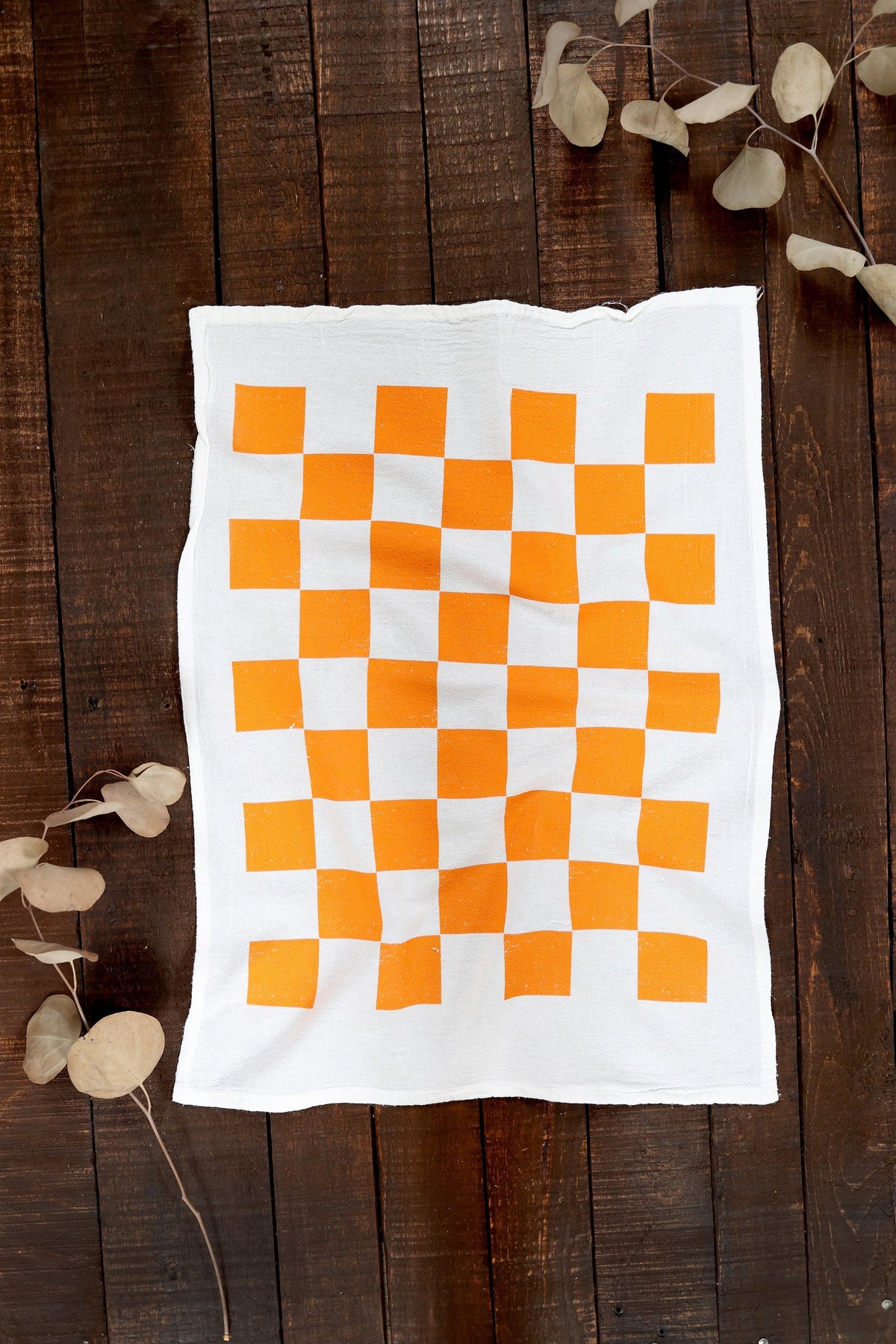 Tennessee Orange Checker Tea Towel– Highland Ridge Decor