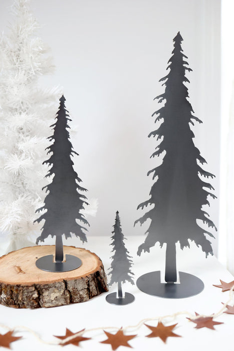 Metal Redwood Tree Silhouette - Small  | cabin decor forest Christmas trees art home decor redwood forest