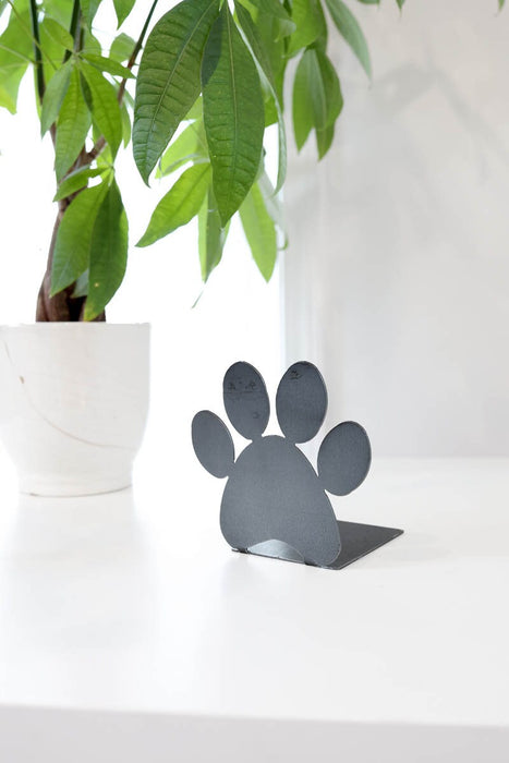 Paw Print Bookend  | paw print bookend animal lover home decor pet parent dog mom cat lady furry friend bookcase organization book shelf
