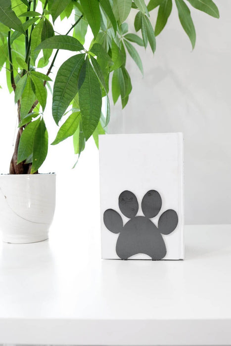 Paw Print Bookend  | paw print bookend animal lover home decor pet parent dog mom cat lady furry friend bookcase organization book shelf