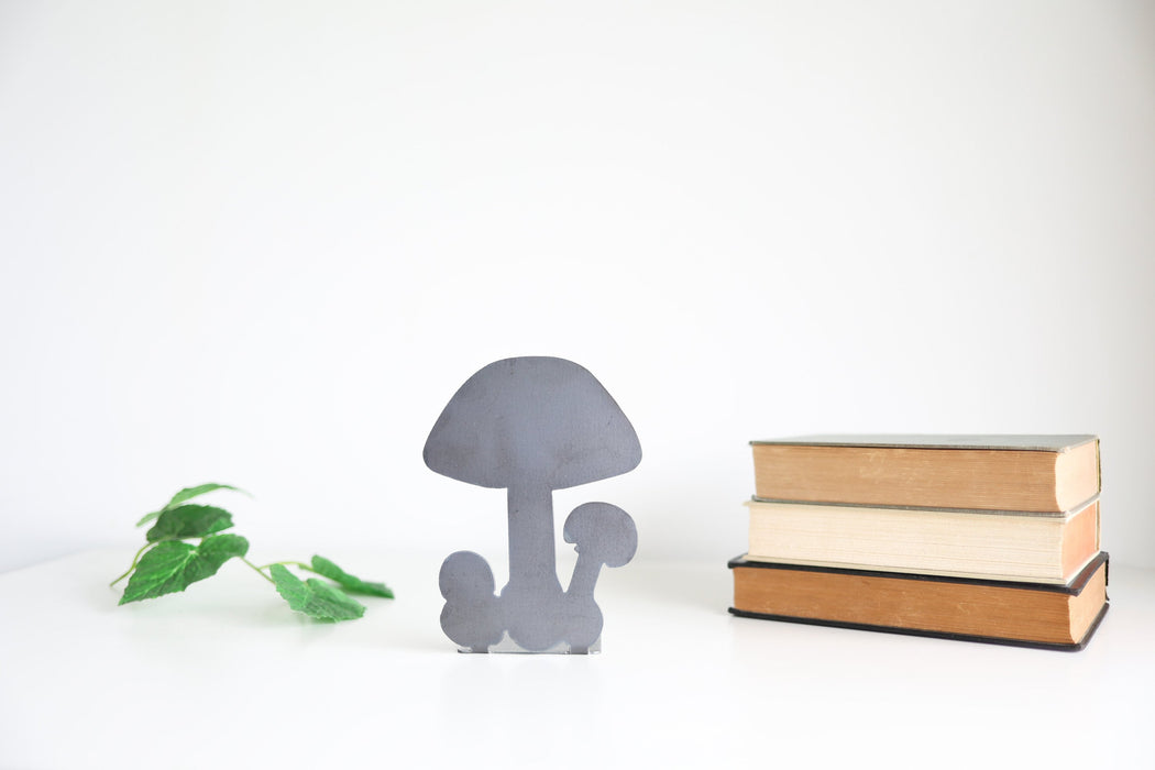 Mushroom Bookend  |  mushroom bookend forest cottage decor bookcase organization home decor room design bookends for shelf