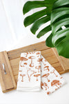 Mushroom Pattern Tea Towel  |  cottagecore towel mushroom flour sack tea towel kitchen dish towel garden reusable paper towel