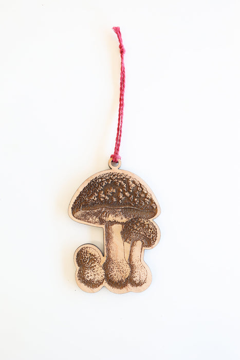 Wooden Mushroom Christmas Ornament | Christmas tree ornament wooden ornament stocking stuffer hostess gift tree decor