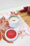 Hand-Poured Soy Candle - Warm Gingerbread "Waking Up Christmas Morning" Tin | cozy scented candle gift handmade holiday Christmas candle