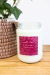 A Secret Garden Candle | handmade candle rose scented natural soy candle gift for her wooden wick clean burning soy candle