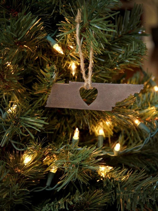 Tennessee Heart Christmas Ornament - Highland Ridge Decor